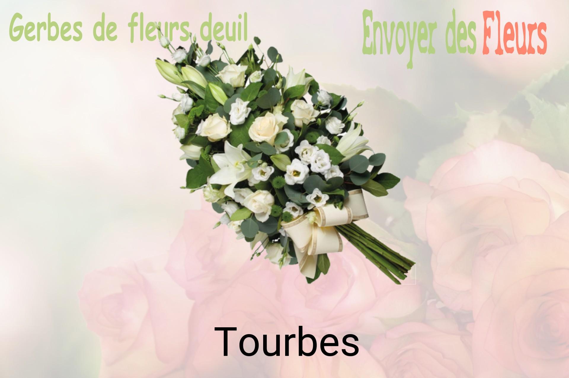 Gerbe de fleurs de deuil livrée à Tourbes